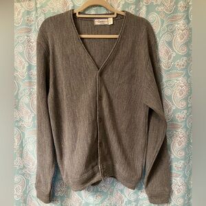 Classics by Palmland long sleeves grey cardigan sweater size medium